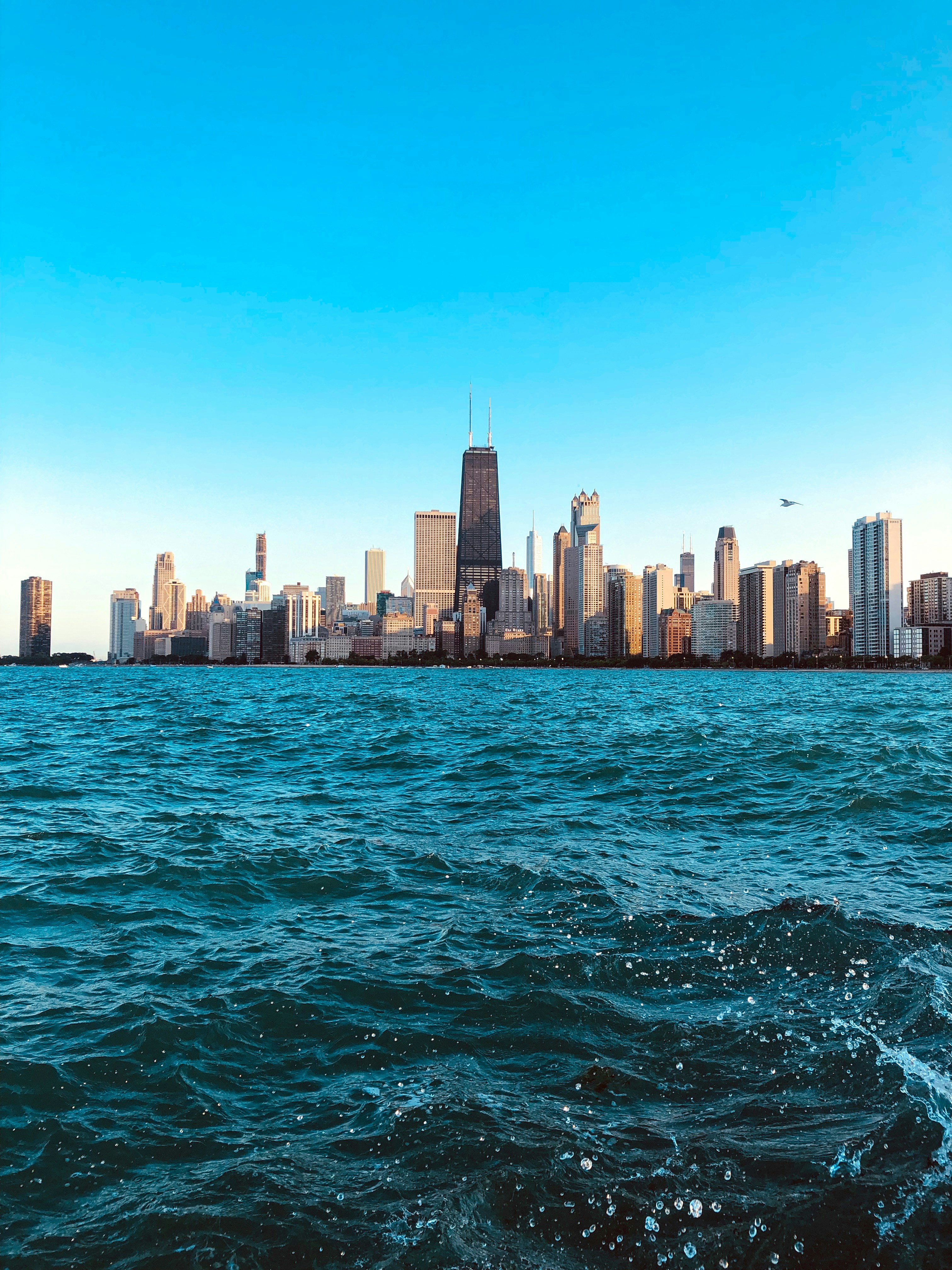 Chicago skyline along Lake Michigan
