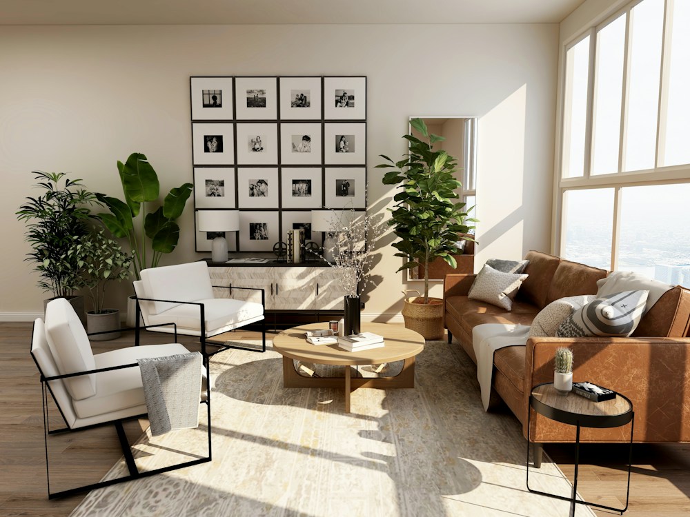 Interior design work in an illustrative search listing