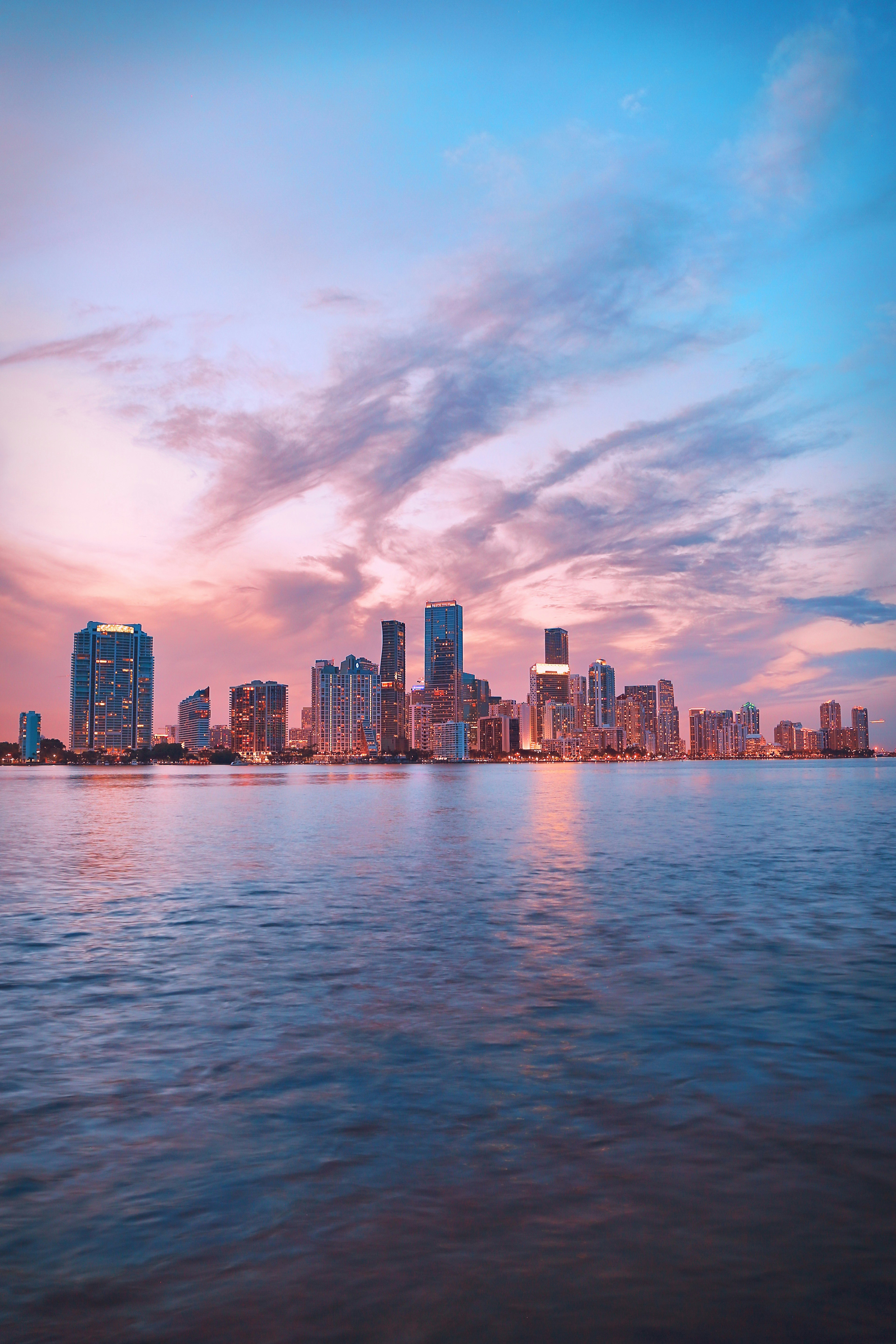 Miami skyline and Biscayne Bay